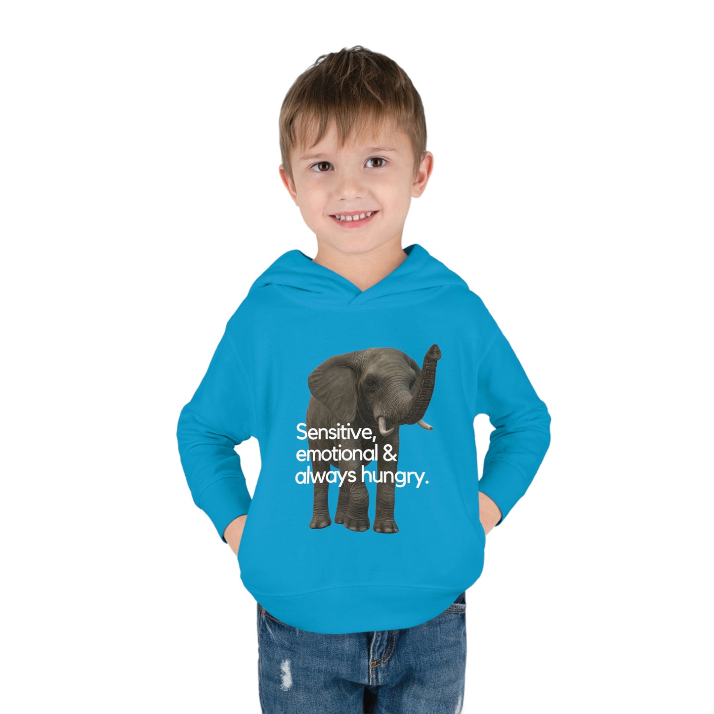 Elephant Toddler Pullover Fleece Hoodie - Stand up with fashion