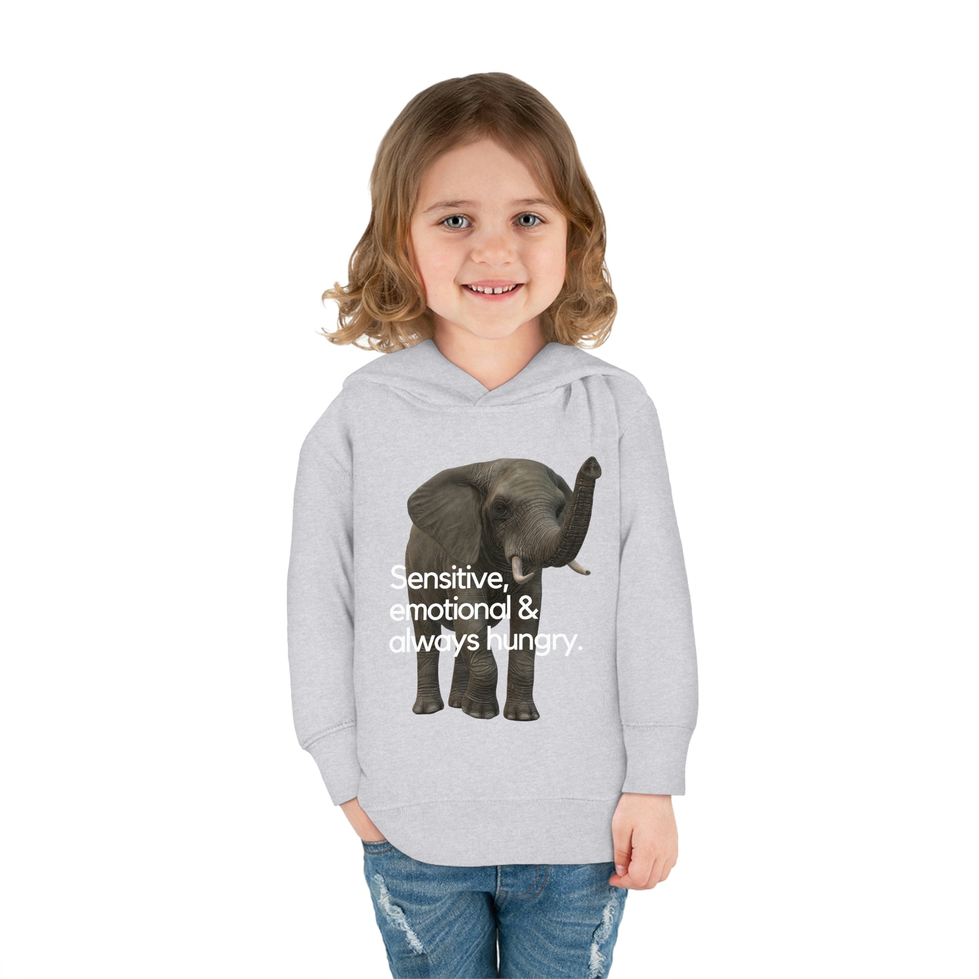 Elephant Toddler Pullover Fleece Hoodie - Stand up with fashion