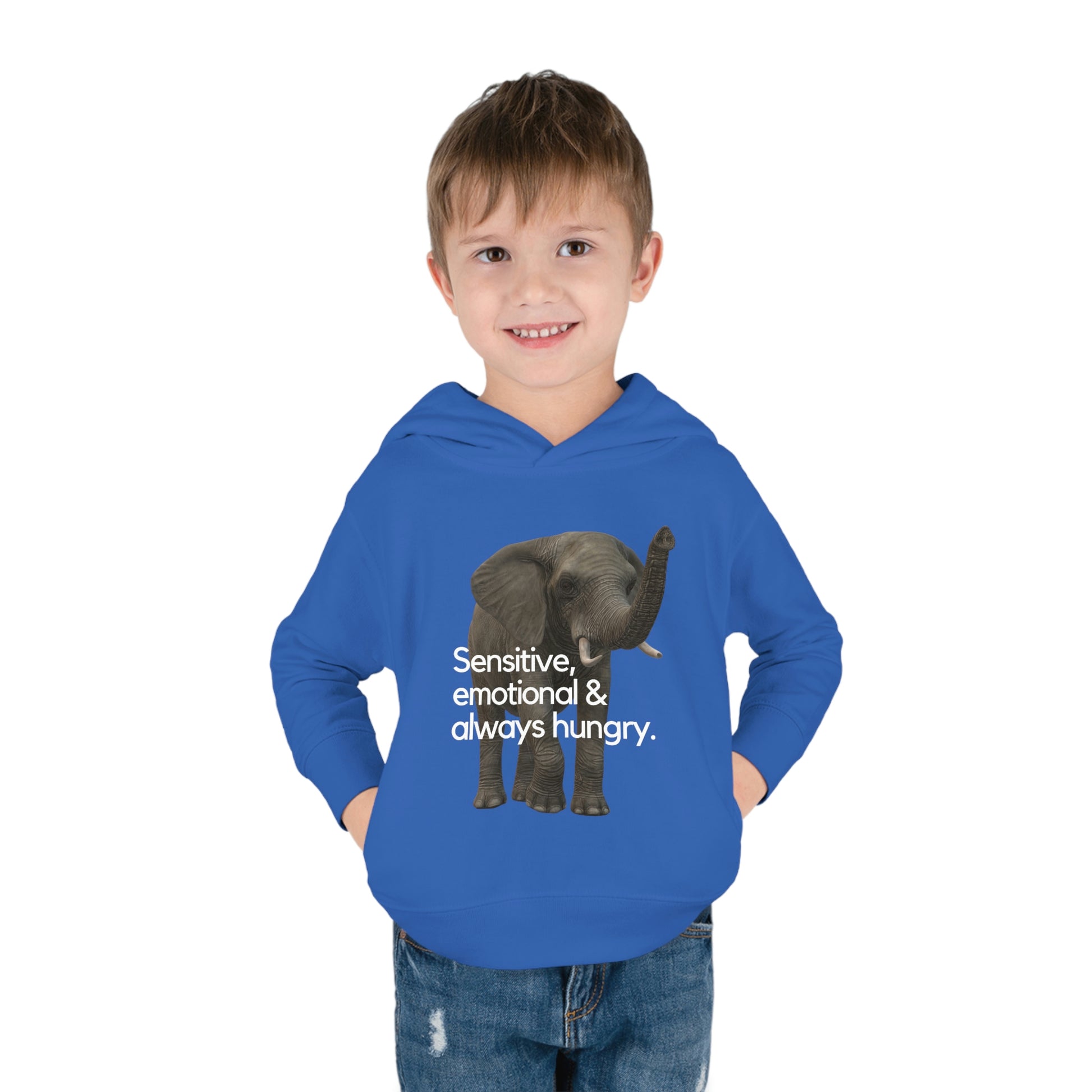 Elephant Toddler Pullover Fleece Hoodie - Stand up with fashion