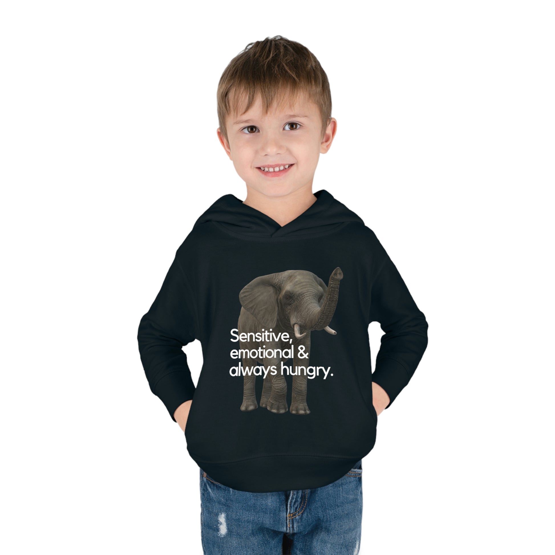 Elephant Toddler Pullover Fleece Hoodie - Stand up with fashion